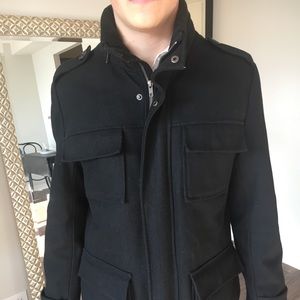 Calvin Klein Black Men’s Wool Jacket, Size Small